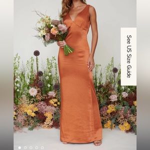 Pretty Lavish - Piper Maxi Dress - Copper - UK size 10 (us 6) only worn once!